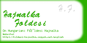 hajnalka foldesi business card